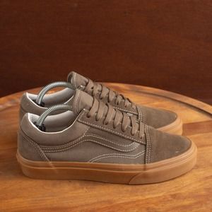 VANS Off The Wall Suede Lace Up Casual Sneaker Shoes Womens SZ 7 Mens 5.5 Green